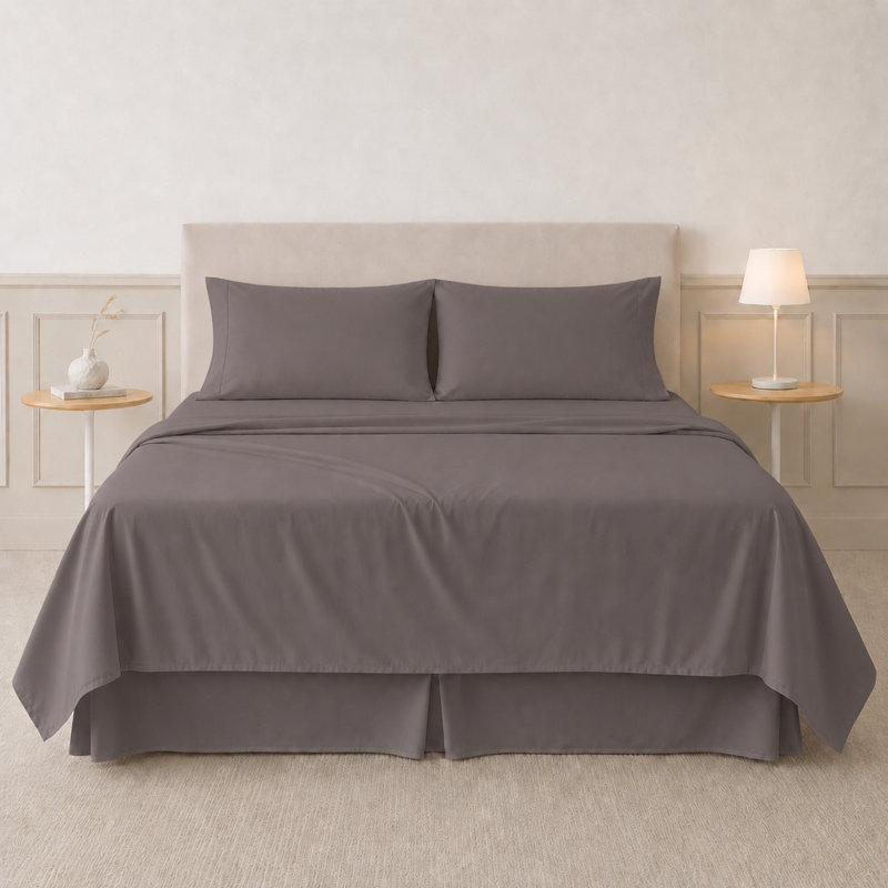Ensemble de draps 4 pièces en microfibre ultra douce Modern Threads avec poches profondes, couleurs unies et imprimés