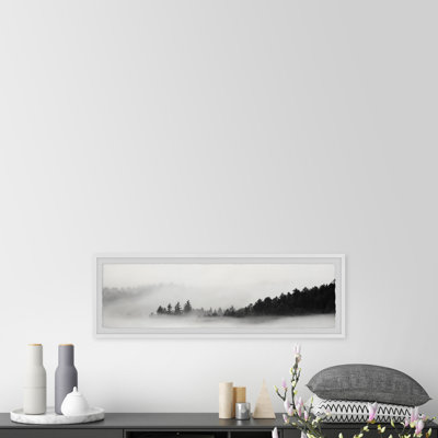 Foggy Mountain Top 1 Piece Single Picture Frame Panoramic Wall Art