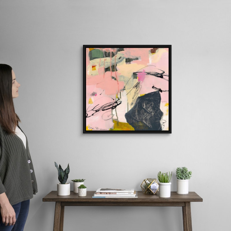 Reproduction d’art sur toile, "Sylvan Zephyr no. 4" par Pamela K., H 26 po x l 26 po x P 1,75 po, Toile avec cadre noir