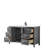 Daria 60'' Single Bathroom Vanity with Carrara Marble Top-97877100-97877104-97877097