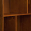 Grande bibliothèque Mid-Century moderne en bois massif avec tablettes réglables et pieds fuselés Draper-73638274-43213516