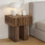 Table de chevet contemporaine avec rangement cannelé