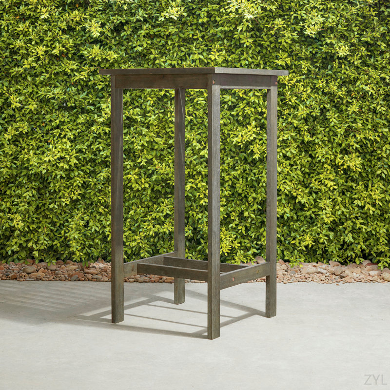 Table de bar en bois gris délavé