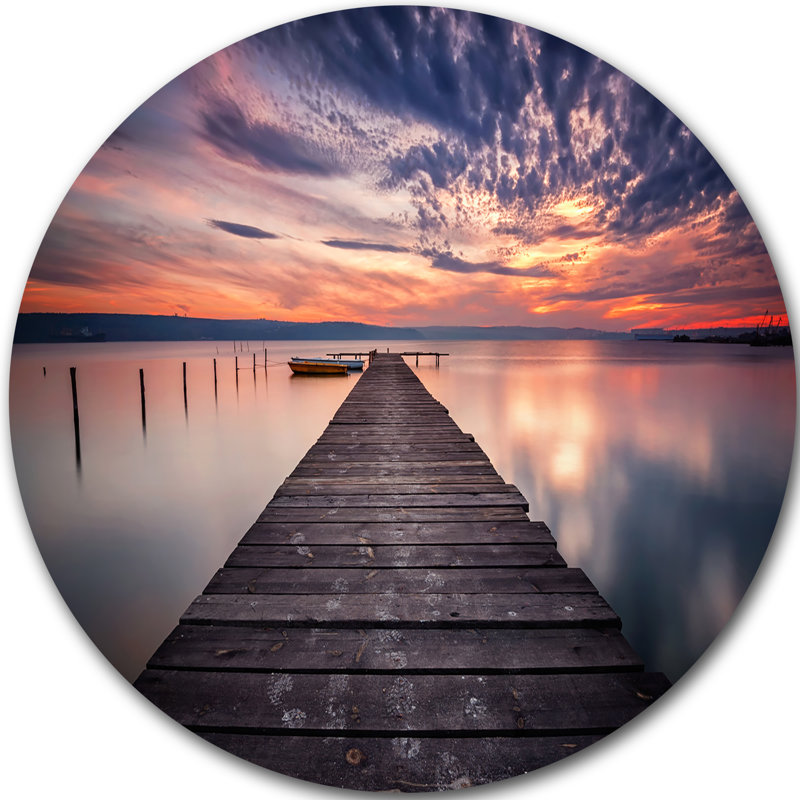 Design Art " Colorful Sunset Over Lake "