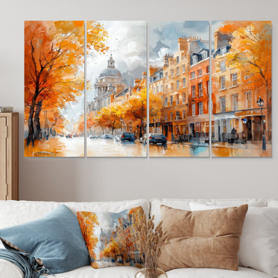 Ireland Dublin Cityscape In Autumn - Ireland Wall Art Set
