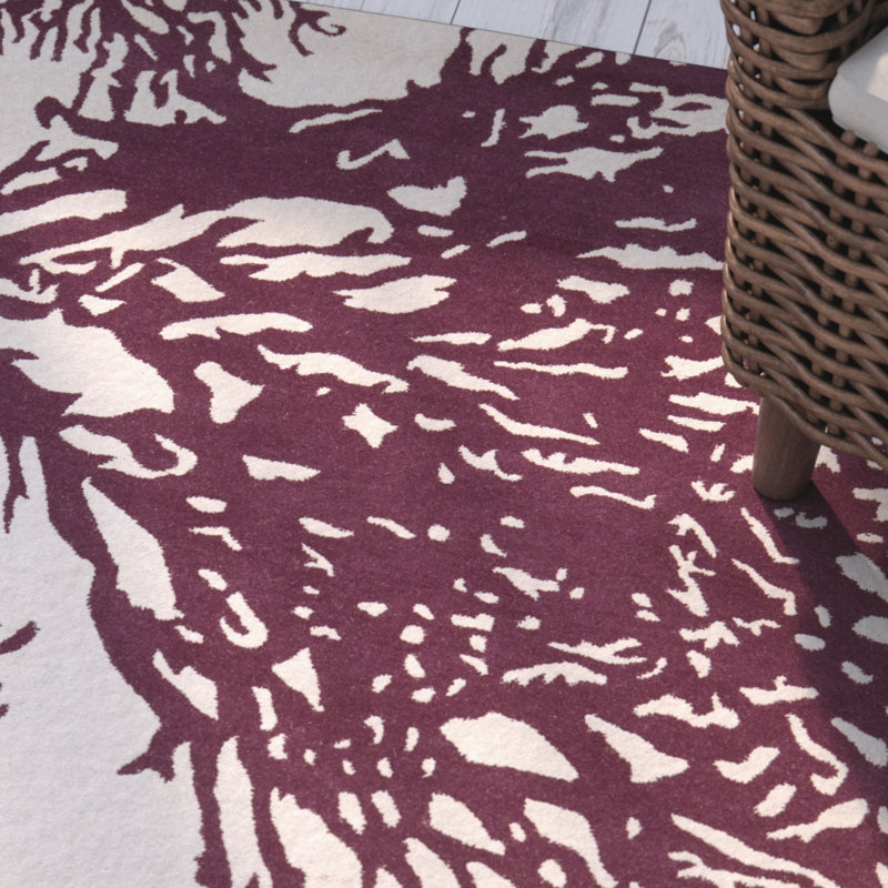 Tapis abstrait en laine touffeté à la main Wimborne, Rectangle 8 pi x 10 pi