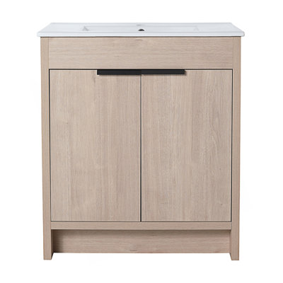 Freestanding Bathroom Vanity With 2 Soft-Close Cabinet Doors,Only Vanity Without Top