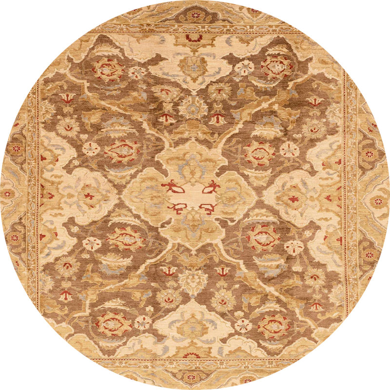 Abstract Indoor Rug, Round 7'