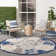 Allijah Floral Blue/Grey Indoor/Outdoor Area Rug