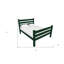 Structure de lit double en bois massif vert foncé