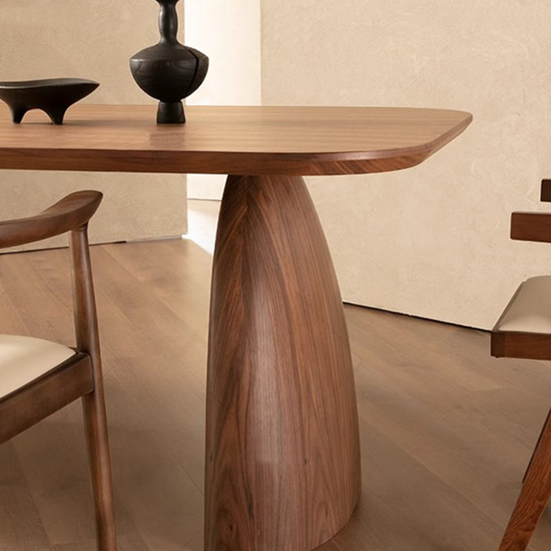 Table de salle à manger unique en bois de frêne massif, H 29,53 po x L 86,61 po x l 31,5 po