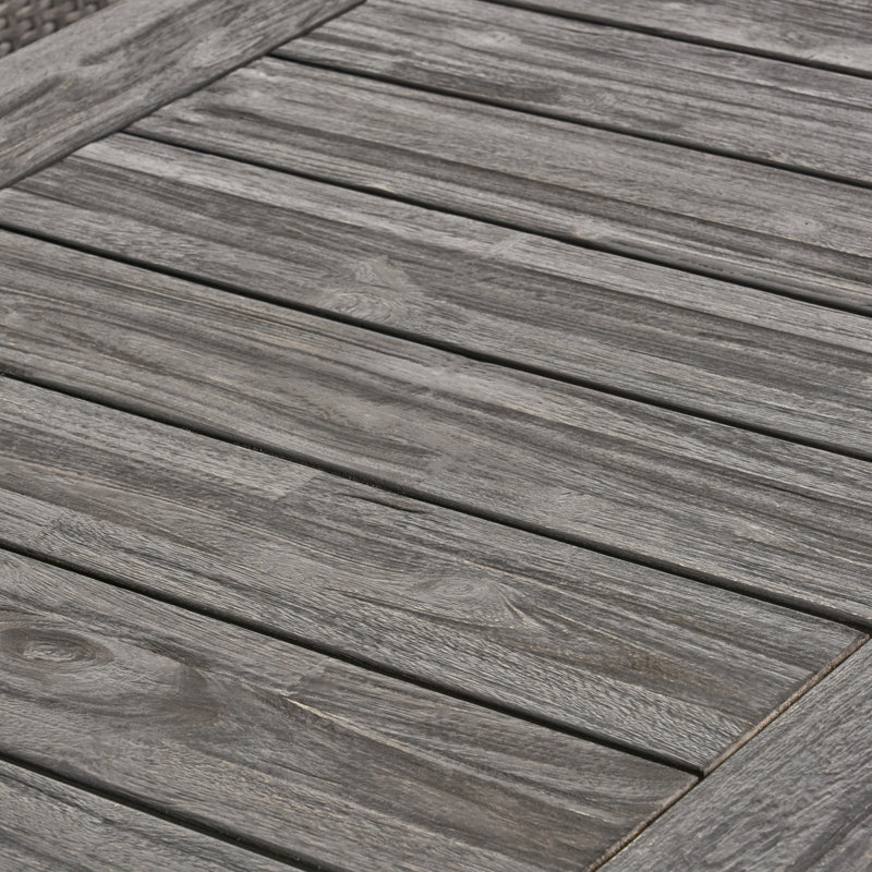 Table de salle à manger avec plateau en bois WESTCOTT, Gris foncé