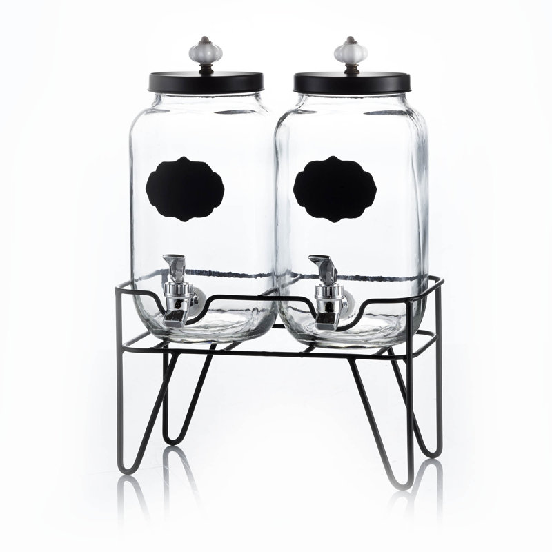 Alexei Glass 2 - Piece Beverage Dispenser Set