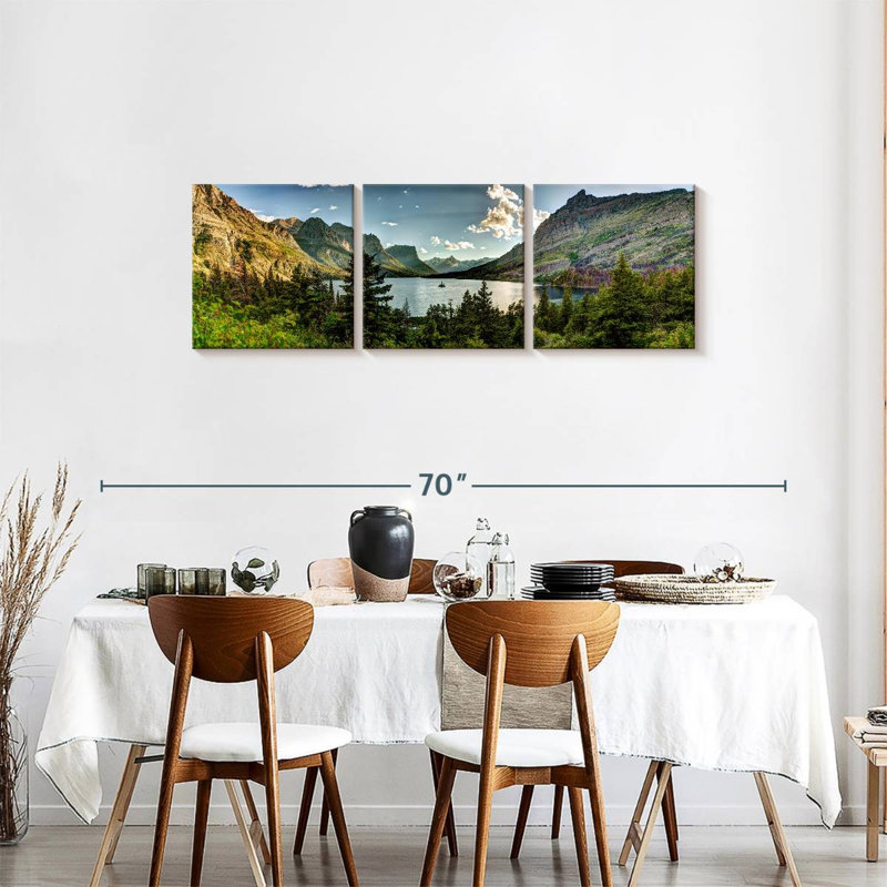 Impression d'art sur toile Montana, Montana, H 18 po x l 57 po x P 1,25 po