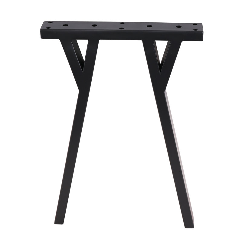Pied de table en acier Ingamar, pieds de banc 18 po, pieds de table basse, ensemble de 2