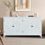 Armoire d'appoint 60 "avec 4 portes, buffet en bois rustique - armoire polyvalente avec rangement pour l'armoire chic