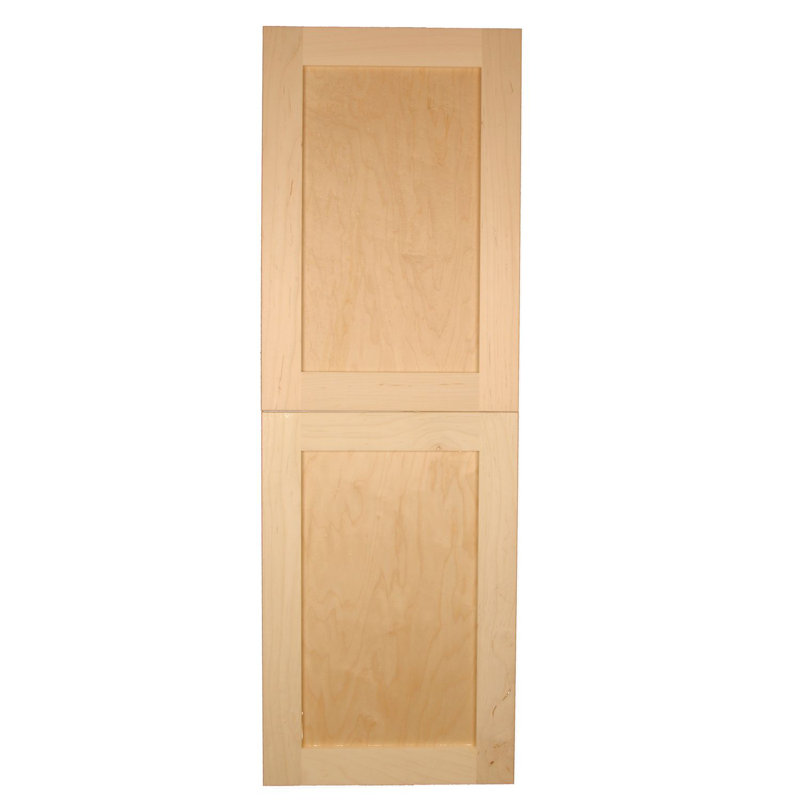 Frontline Shaker Recessed Frameless 2 Door Medicine Cabinet with Adjustable Shelves, Unfinished Wood