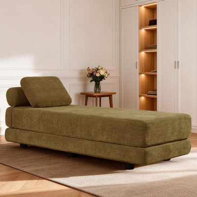 30"W Upholstery Convertible Guest Bed & Day Bed With Fold Out Queen Size Mattress- For Guest Room, Office Rooom, Game Room,Bed Room.