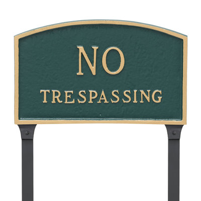 No Trespassing Statement Garden Sign