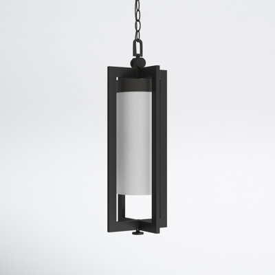 Melvin Frosted Outdoor Metal Hanging Lantern