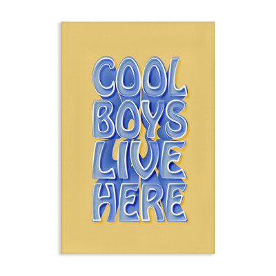 «Cool Boy Live Here» par Martina Pavlova