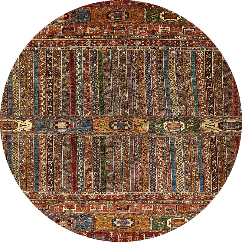 Abstract Indoor Rug, Round 7'