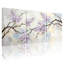 Ensemble de 3 tableaux sur toile représentant des branches de lavande en fleurs, pour la décoration du salon et de la chambre.-676912911