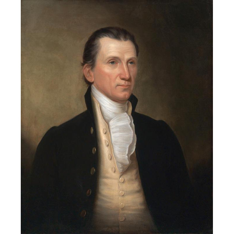 "James Monroe" by  James Herring - Gallery Wrap Canvas Wall Art, H 24 po x l 17 po