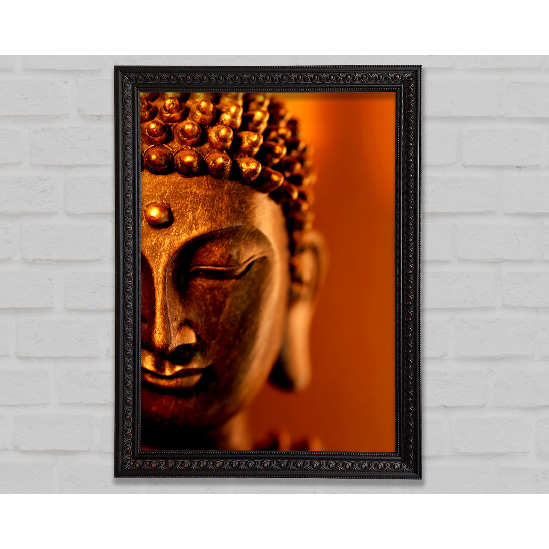 Buddha Face Orange - Einzelner Bilderrahmen Druck