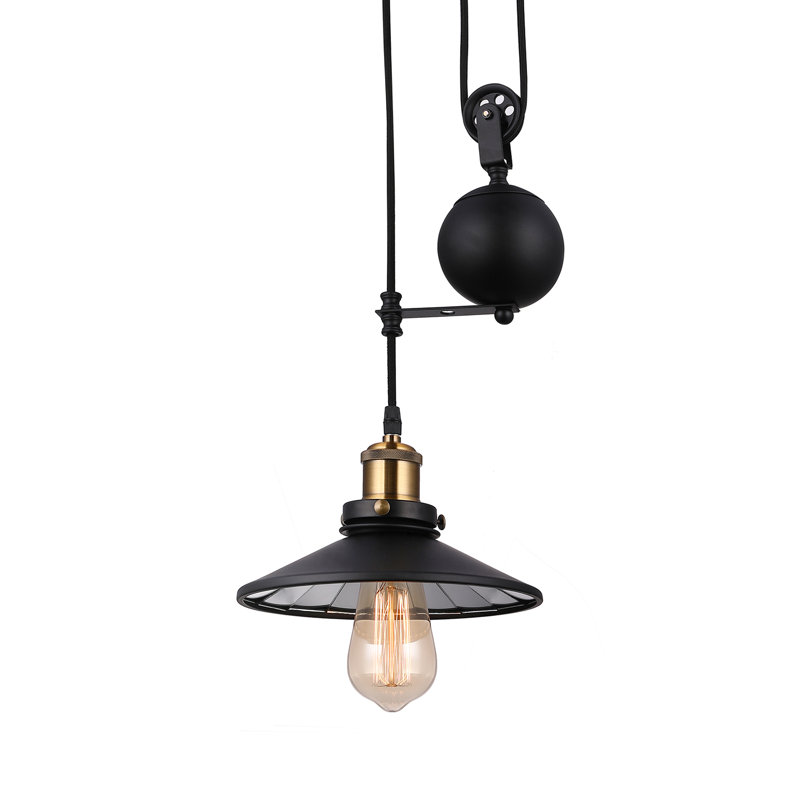 Luminaire suspendu noir 1 lumière