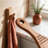 Handcrafted Acacia Wood Paddle Cutting Board Engraved Serving Board with Handle for Kitchen and Dining