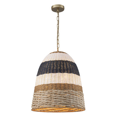 Cleola 3-Light Woven Bell Pendant