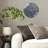 Textured-Clock-Face-With-Pearl-Orb Art - 12'' Modern Glass Wall Clock
