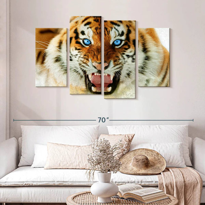 Brampt Furious Tiger, 32" H x 52" W