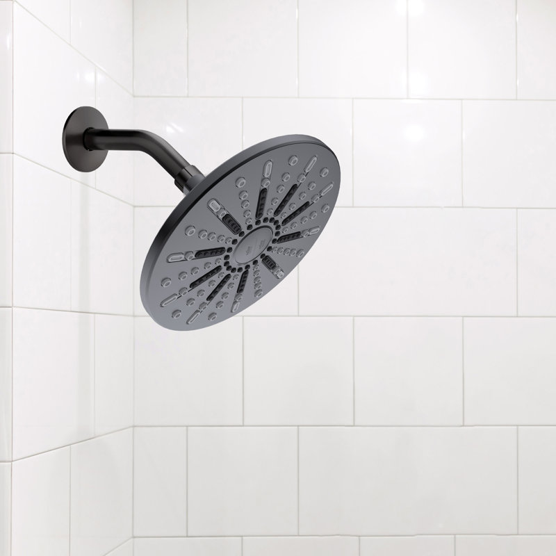 Ian Multi Function Adjustable Shower Head, Matte Black