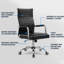 Chaise de travail ergonomique en similicuir Caileb-493789760