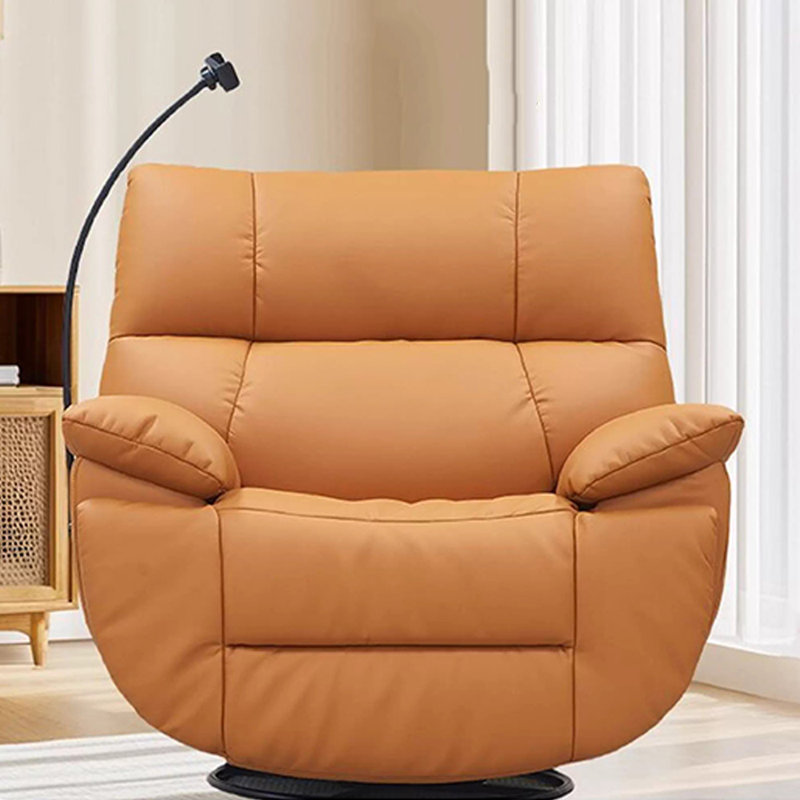 Fauteuil inclinable manuel ergonomique en similicuir, Orange