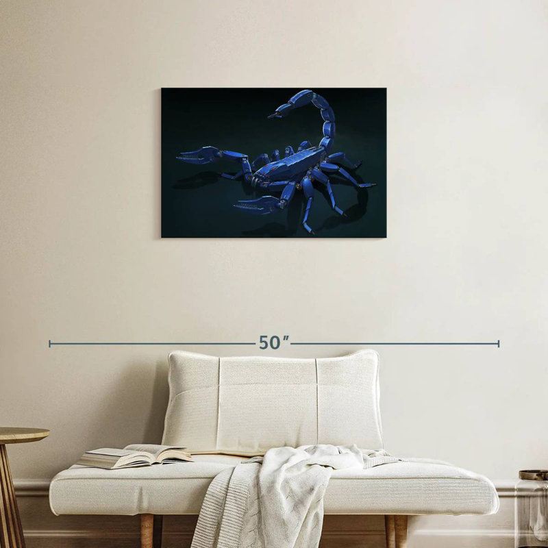Scorpion en métal Kelan, H 20 po x l 30 po