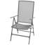 Ensemble de 2 chaises d'extérieur inclinables empilables, structure en acier maillé gris foncé
