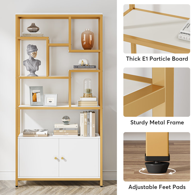 https://assets.wfcdn.com/im/11393686/resize-h755-w755%5Ecompr-r85/2225/222518506/White+and+Gold+Bookcase+with+Doors.jpg