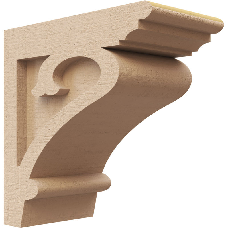 Bois de cèdre brut Mayflower TimberThane Corbel, apprêté brun clair, H 8 po x l 4 po x P 8 po
