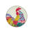 Multicolored Patterned Rooster Detailed Woven Base Modern Decorative Carpet-181825016