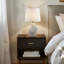 Lampe de table asymétrique en céramique grise voir ci-dessous