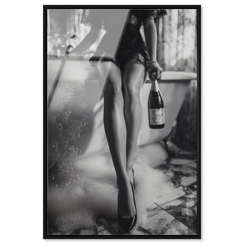 Bubbly Midnight High-Gloss Frameless Acrylic Glass Wall Art Fashion Print by Oliver Gal, Ready to Hang, 10 x 15, 21"H x 31"W