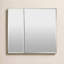 CLC Aluminum Two-Door Medicine Cabinet With Mirrored Doors, Beveled Edges-547797662