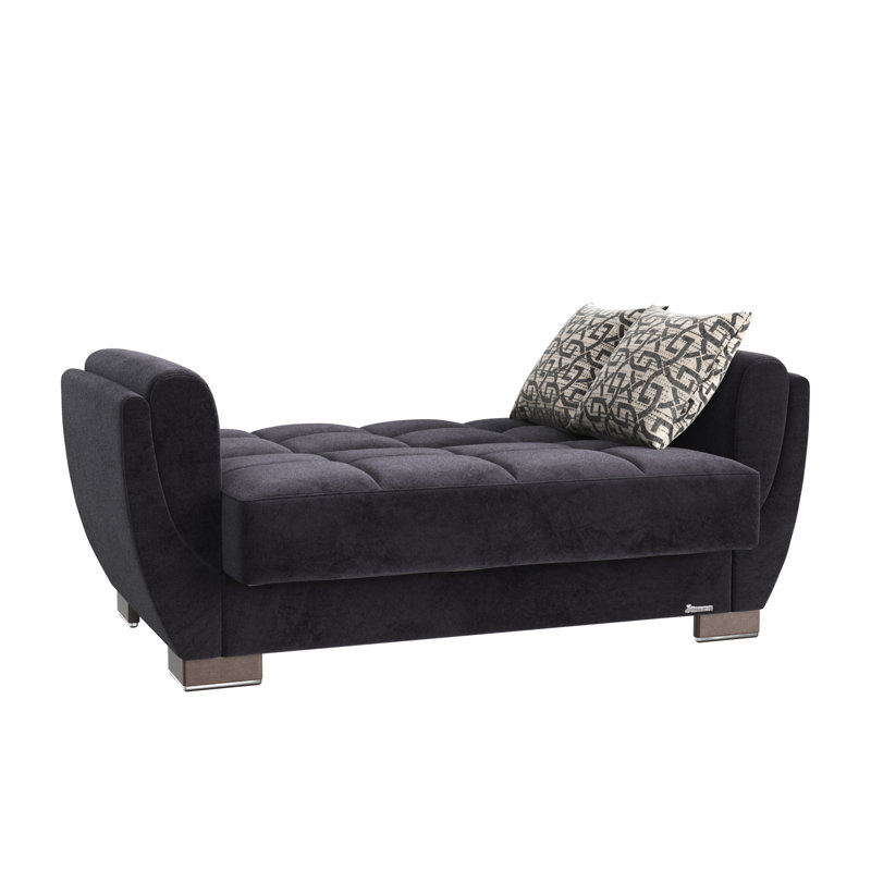 Avec microfibre noire et rangement - Siège polyvalent et confortable, revêtement rembourré et élégant pour les dortoirs