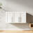19.69" White Stackable Wall Mounted Storage Cabinet, 15.75"D X 35.43"W