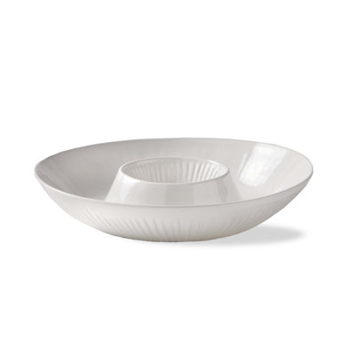 Vista Grey Chip & Dip Serving Platter