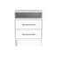 Table de chevet compacte Eter avec deux tiroirs et une tablette, rangement de chevet minimaliste-435172031
