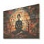 «Yoga Bliss III» bleu et orange - impression sur bois-109437794